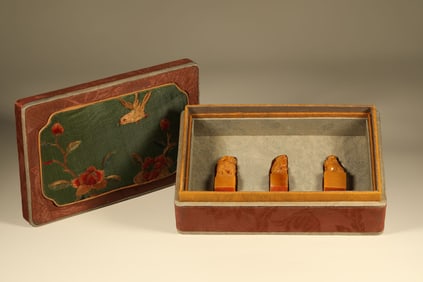 Group of Three Shoushan Tianhuang Carved Beast Stone Seal