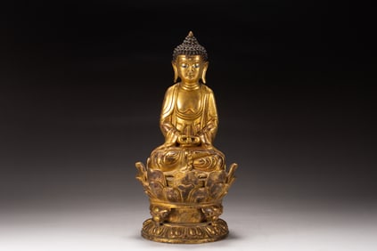 Gilt Bronze Sakyamuni Figure