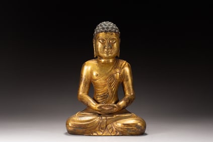 Gilt Bronze Sakyamuni Figure