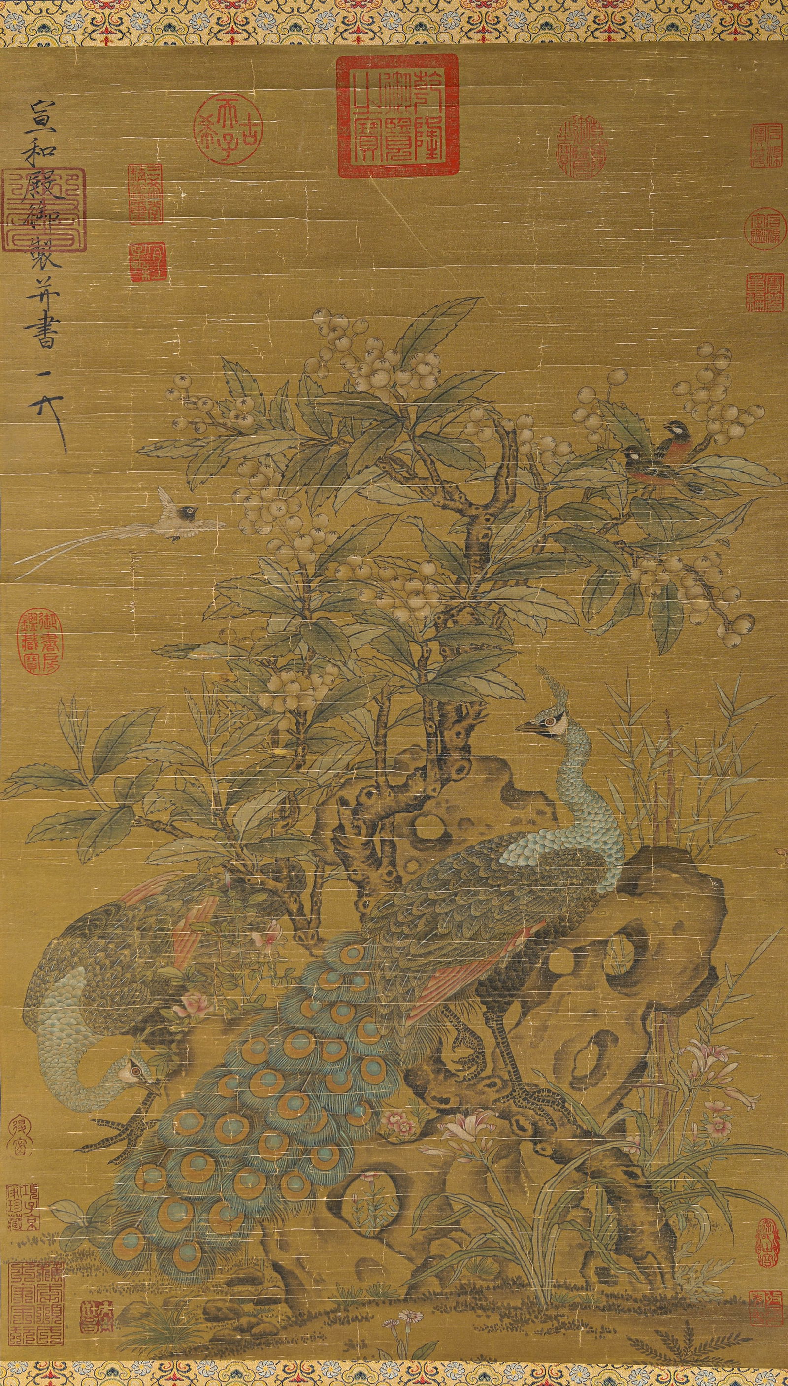 A Chinese Scroll Painting by Song Hui Zong: A Chinese Scroll Painting by Song Hui Zong (52 x 86cm)