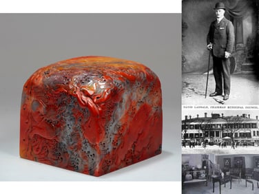 A SHOUSHAN STONE 'DRAGON'SEA