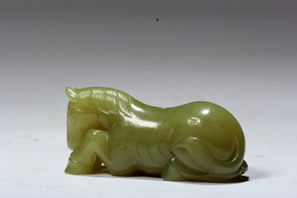 A JADE HORSE CARVING