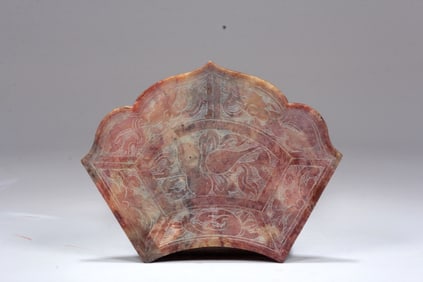 A SHOUSHAN STONE 'FLORAL'DISH