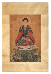 A CHINESE HAND PAINTING,WANG ZHENPENG MARKE.