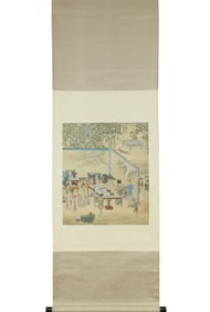 A CHINESE HAND PAINTING,QIU YING MARKE.