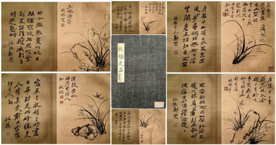 A CHINESE HAND ALBUM,ZHENG BANQIAO MARKE.