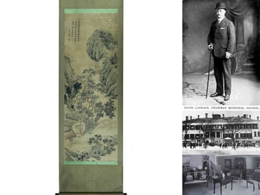 A CHINESE HAND PAINTING,WEN ZHENGMING MARKE.