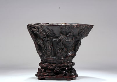 A ROSEWOOD 'DRAGON CUP