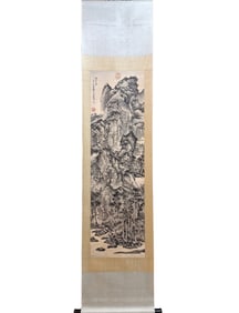 A CHINESE HAND PAINTING,WANG MENG MARKE.