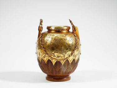 AN AGATE GOLD-FILLED EWER