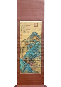 A CHINESE HAND PAINTING,LI SIXUN MARKE.