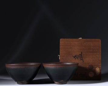 A JIAN 'HARE'S FUR' TEA BOWL ,ZHAN