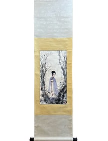 A CHINESE HAND PAINTING,FU BAOSHI MARKE.