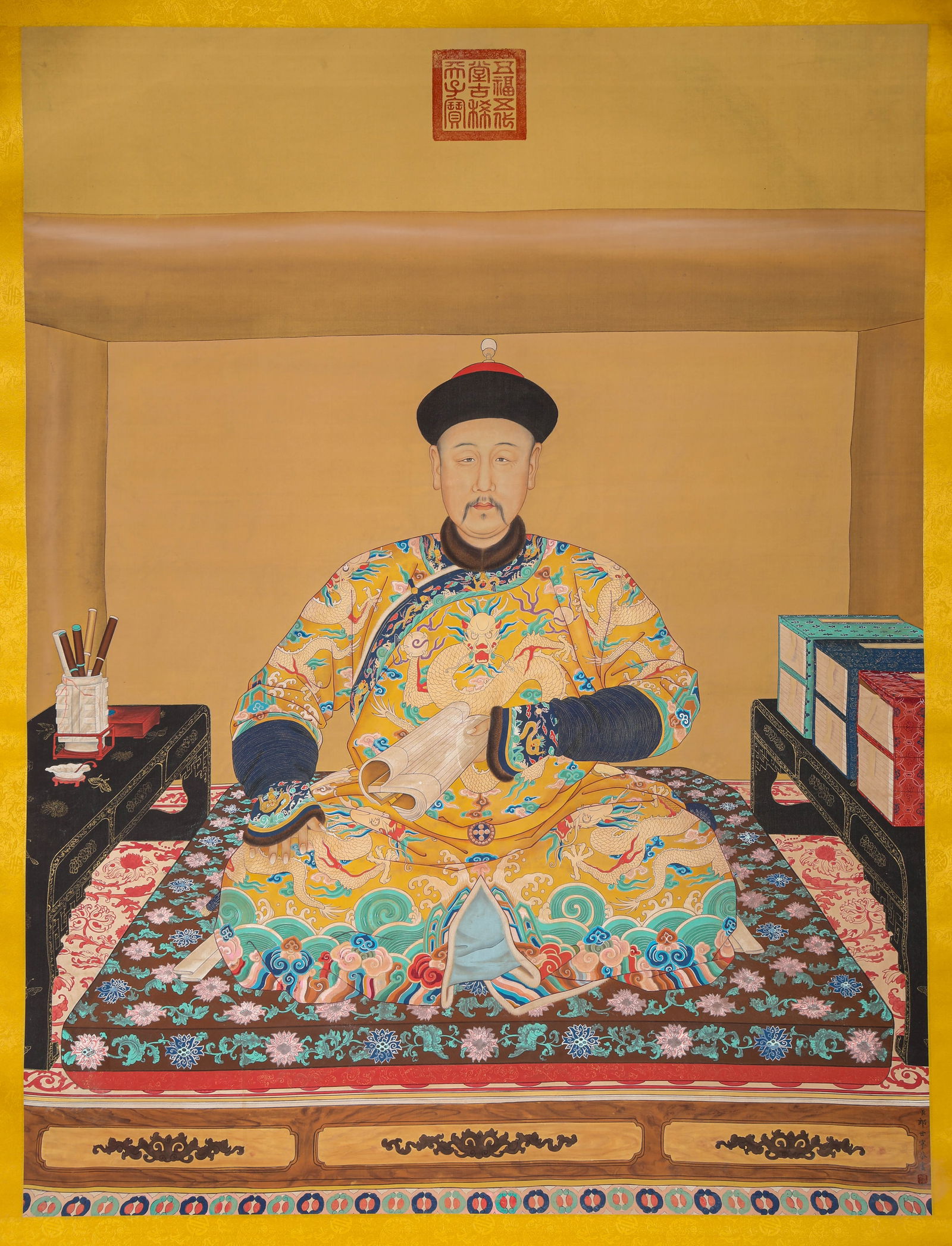 A Chinese Scroll Painting by Lang Shi Ning: A Chinese Scroll Painting by Lang Shi Ning (94.5 x 125.5cm) Giuseppe Castiglione (1688-1766) was a Jesuit monk and painter from Milan, Italy. In 1715 (the 54th year of the Kangxi reign of the Qing Dyn