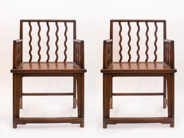 Pair of Huanghuali Wood Chair