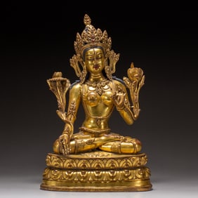 Gilt Bronze White Tara Figure