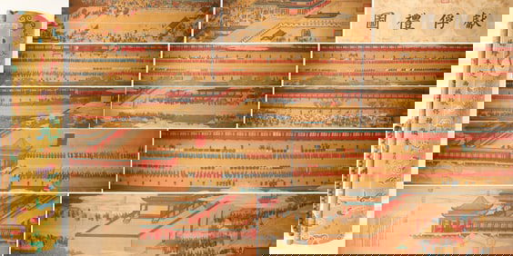 Chinese Drawing Character Story Hand Scroll,Xu Yang Mark