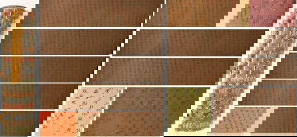 Chinese Writing Calligraphy Hand Scroll,Tang Yin Mark