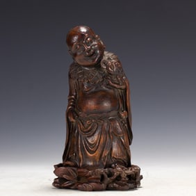 Bamboo Carved Character Ornament