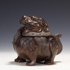 Agarwood Carved Beast Shape Incense Burner
