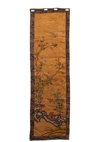 Silk Flower and Bird Pattern Embroidery