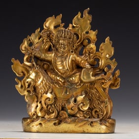 Gilt Bronze Guardian Figure
