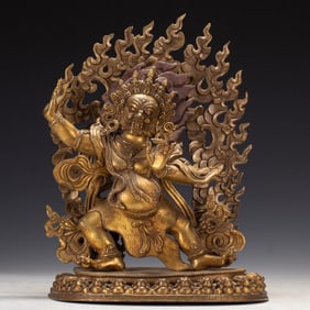 Gilt Bronze Mahakala Figure