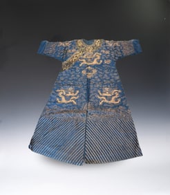 Chinese Summer Dragon Robe Gauze & Gold