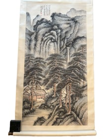 Chinese Drawing Landscape Painting, Zhang Daqian Mark