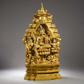Gilt Bronze GuanYin Figure