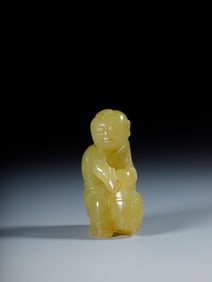 Jade Carved Children Shape Ornament