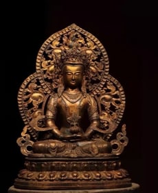 Gilt Bronze GuanYin Figure