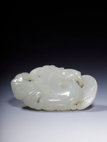 Jade Carved Phoenix Ornament