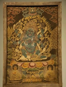 Silk Embroidery Mahakala Tangka