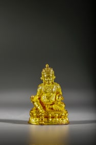 Gilt Bronze Yellow Jambala Figure