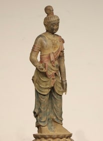 Grey Stone GuanYin Figure