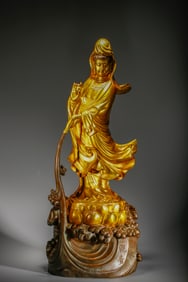 Gilt Bronze GuanYin Figure