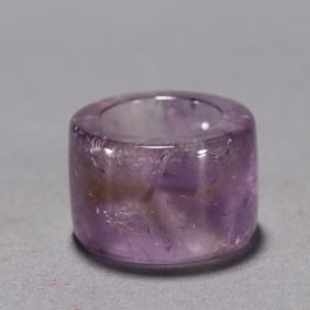 Purple Crystal Thumb Ring