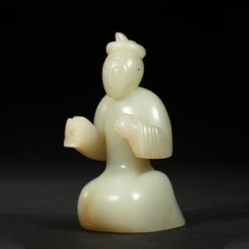 Jade Carved Man Shape Ornament