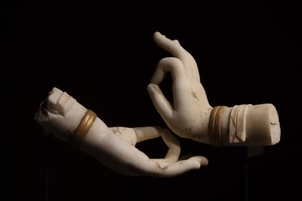 Stone Buddha Hand Figure