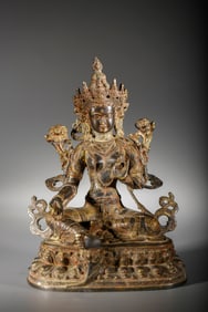 Bronze Green Tara Figure