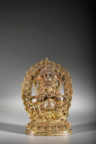 Gilt Bronze Guardian Figure
