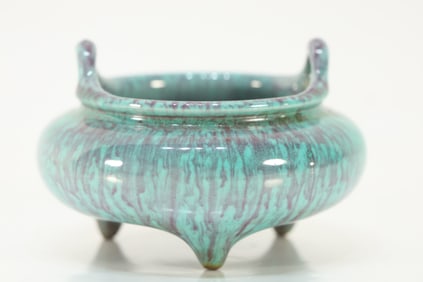 Lujun Type Double Ears Porcelain Incense Burner