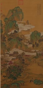 Chinese Drawing Landscape Painting,Wen Zhengming Mark
