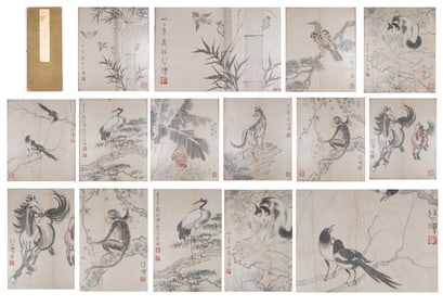 Chinese Drawing Flower and Bird & Animal Painting Album,Xu Beihong Mark