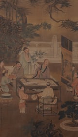 Chinese Drawing Bamboo and Character Story Painting,Fei Danxu Mark