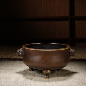 Bronze Double Beast Ears Incense Burner