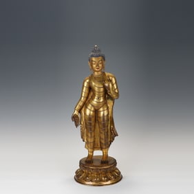 Gilt Bronze Sakyamuni Figure