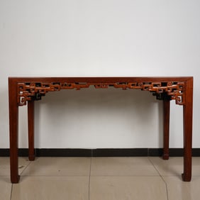 Huanghuali Wood Carved Dragon Pattern Table