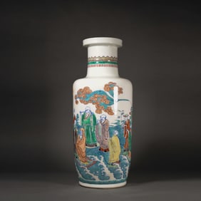Doucai Eighteen Arhats Pattern Porcelain Vase